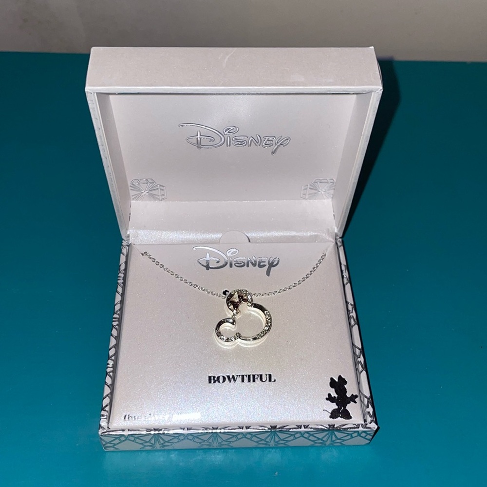 Disney Bowtiful Fine Silver Plated Mini Mouse Necklace